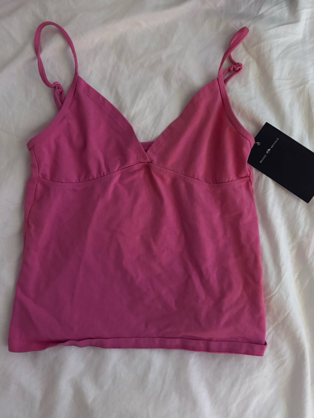 BNWT Brandy Melville Pink V Neck Spaghetti Strap Tank Top